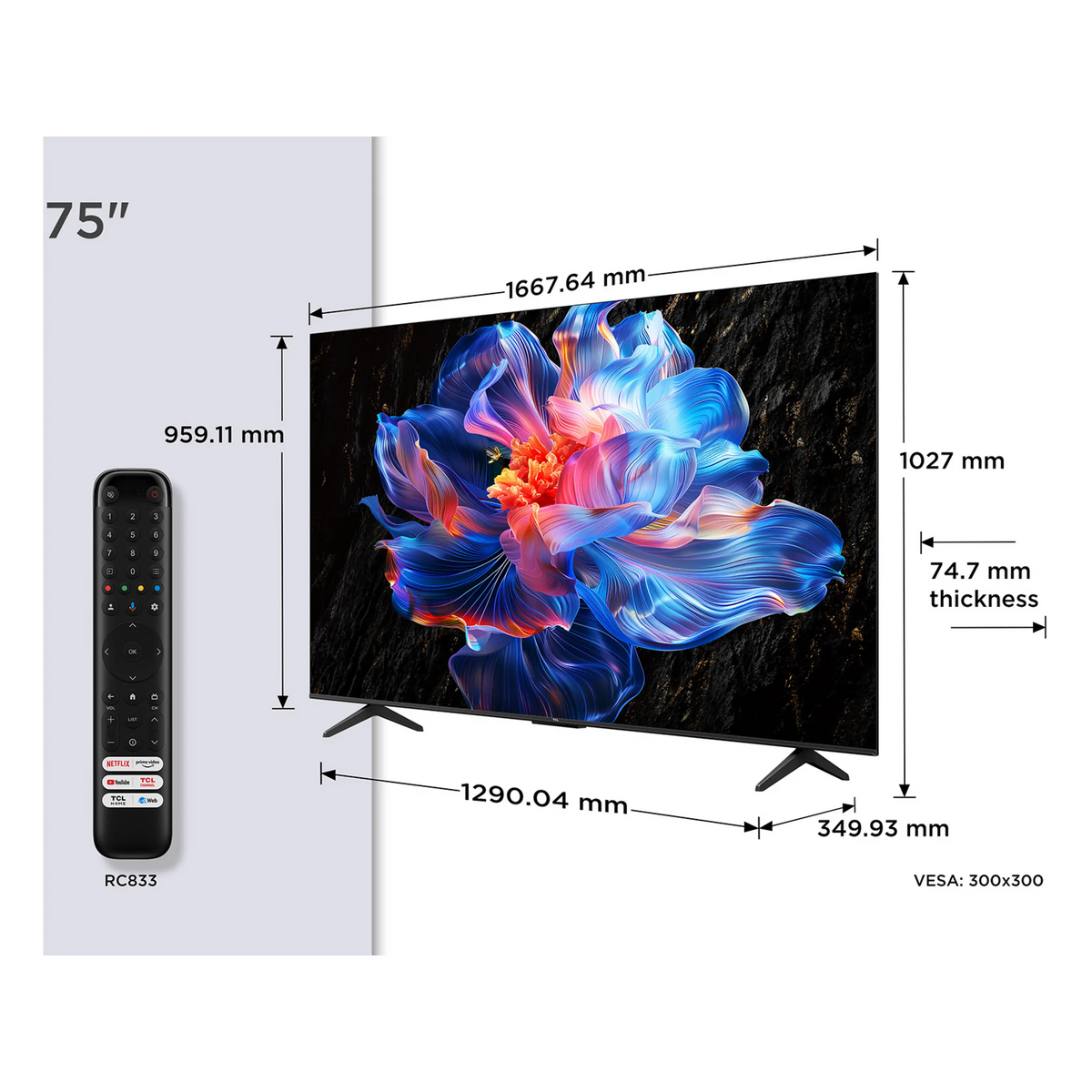 TCL 75P6K LED 75" UHD 4K