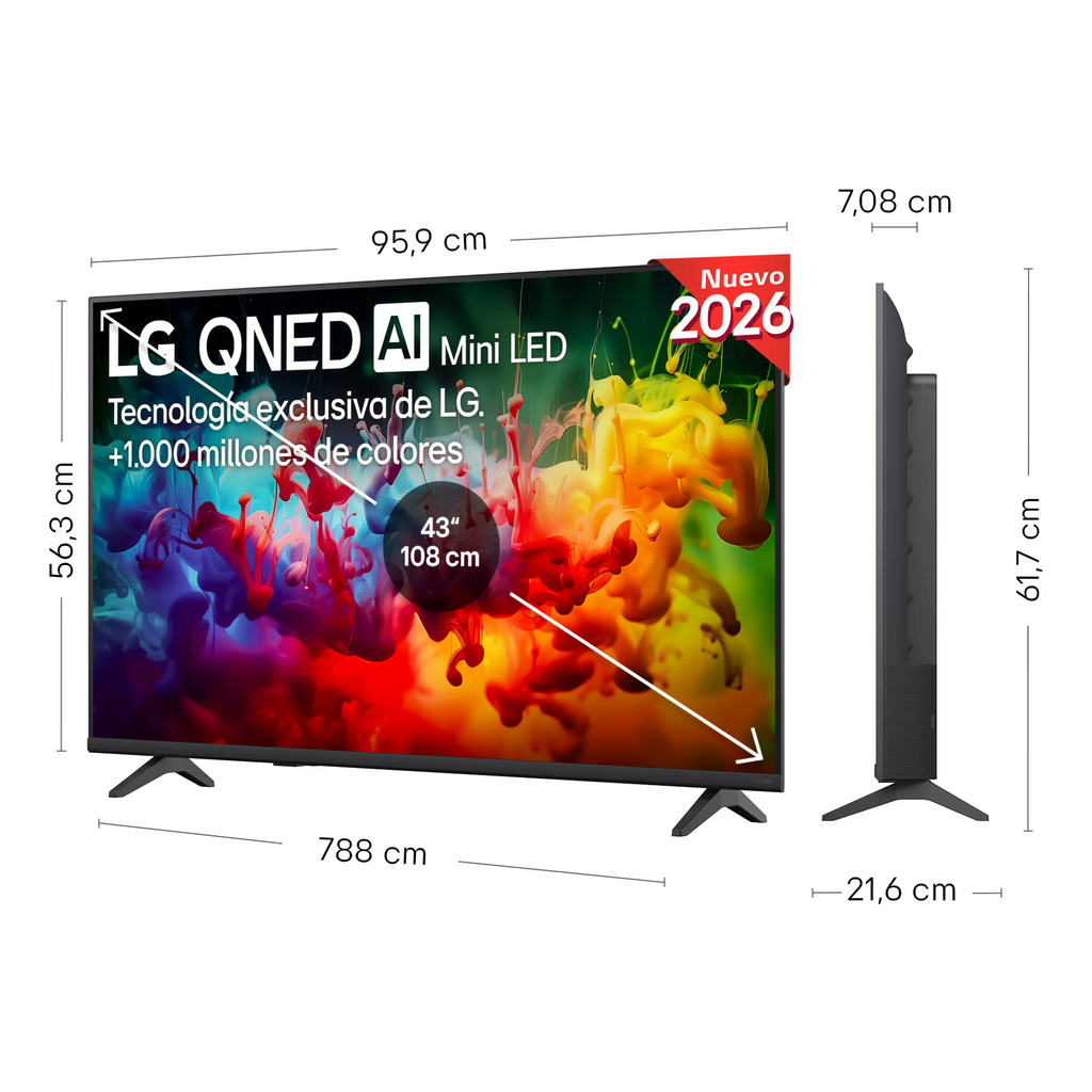 LG QNED Mini LED 43QNED72B6B 43" 4K UHD Smart TV