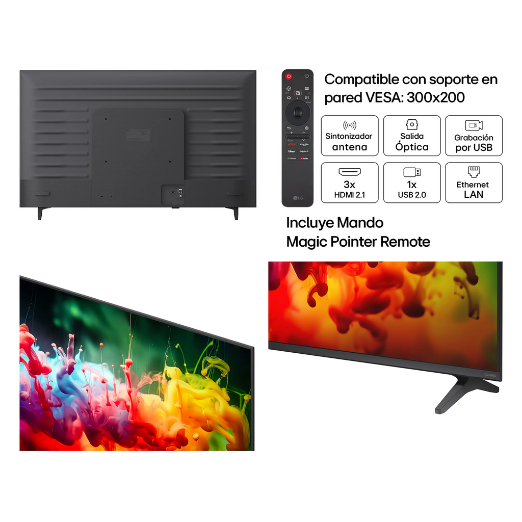 TV QNED Mini LED 50" - LG 50QNED72B6B (UHD 4K)