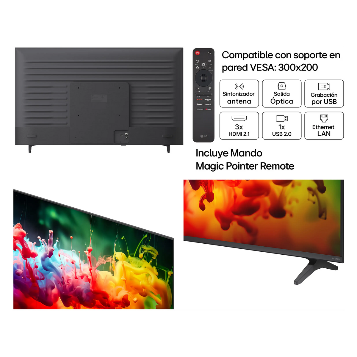 TV QNED Mini LED 55" - LG 55QNED72B6B (UHD 4K)