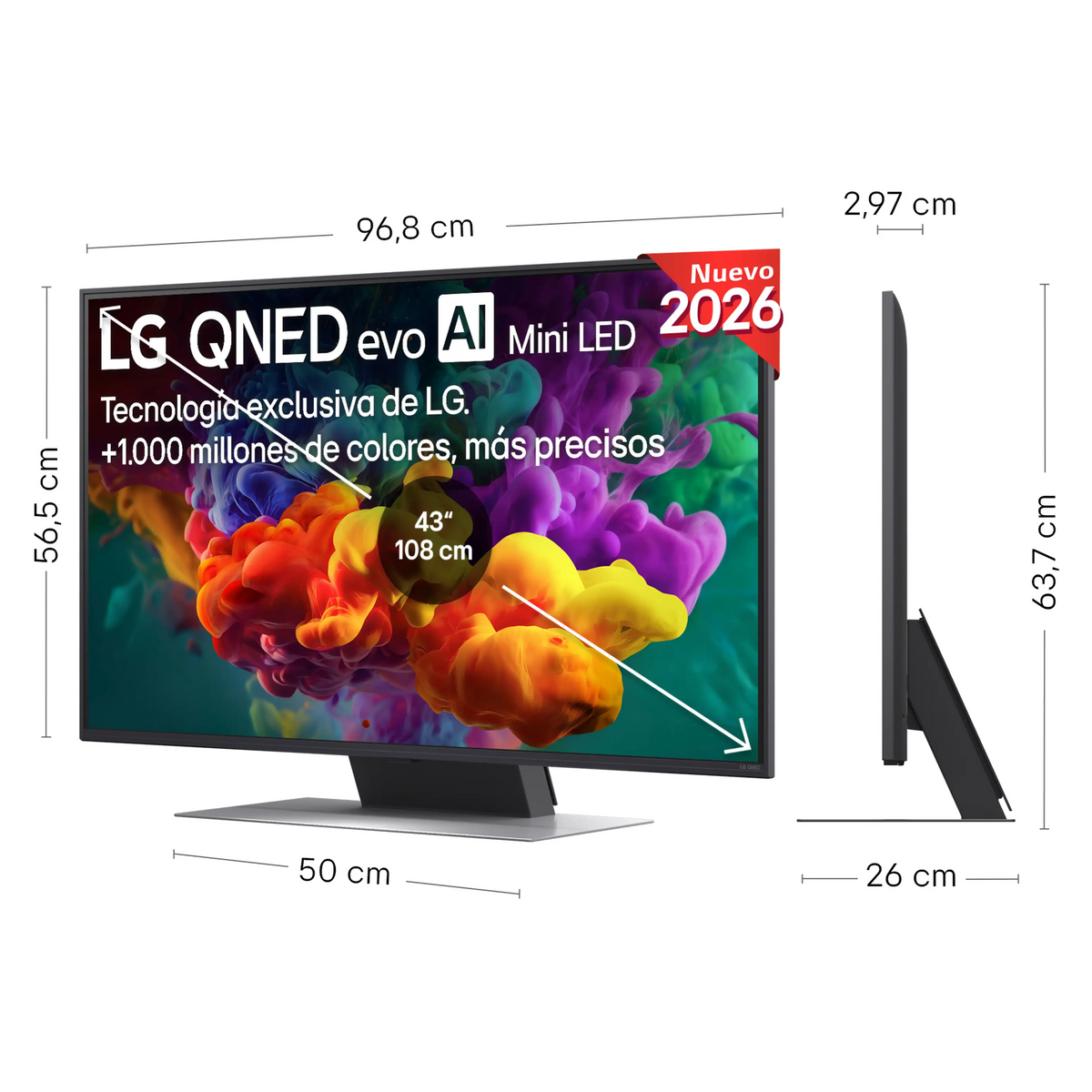 LG QNED evo Mini LED 43QNED86B6B 43" 4K UHD Smart TV