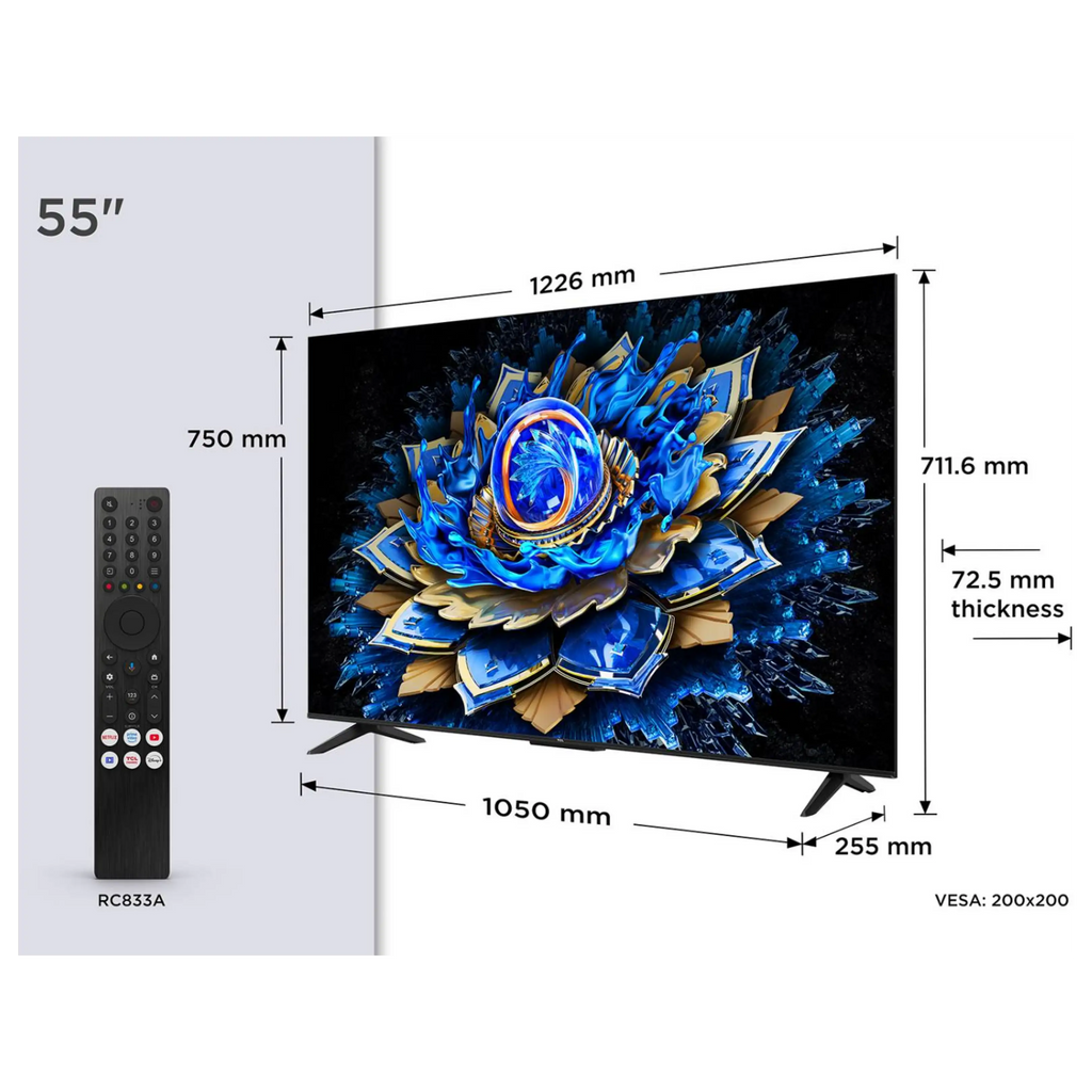 TV QLED 55" - TCL 55T69C, UHD 4K