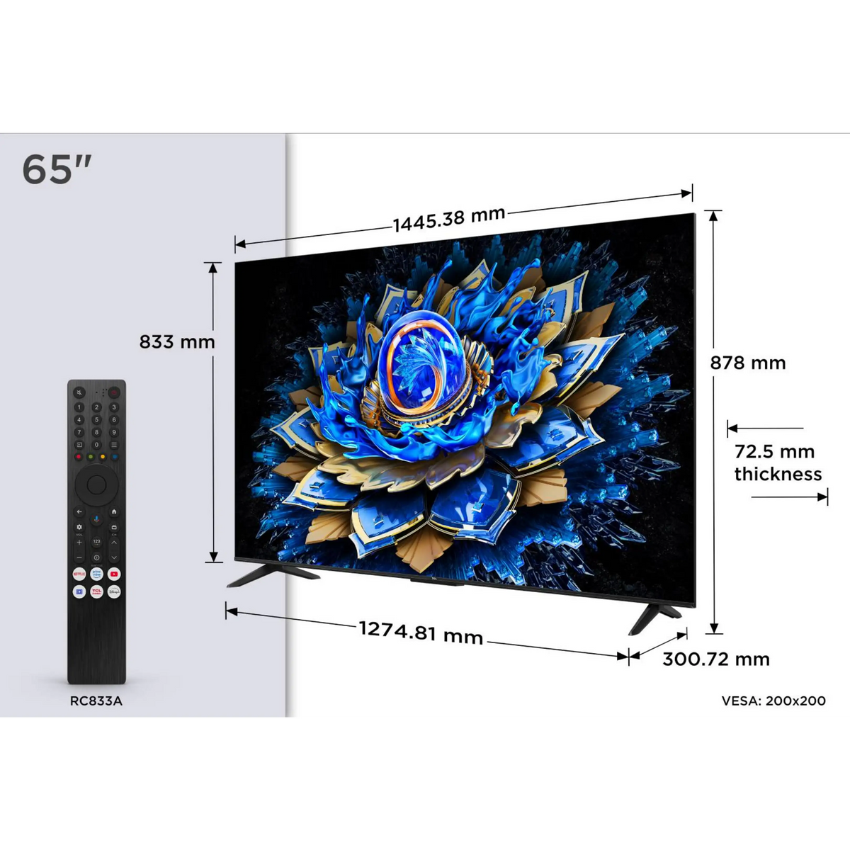 TV QLED 65" - TCL 65T69C, UHD 4K