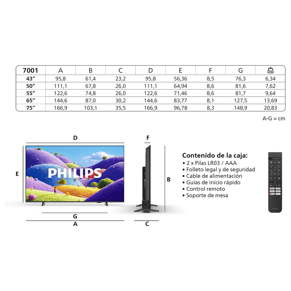 TV LED 43" - Philips 43PUS7001/12