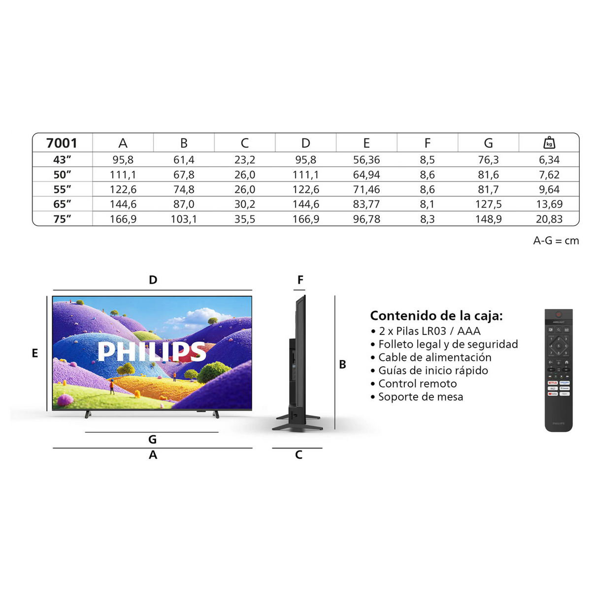 TV LED 43" - Philips 43PUS7001/12