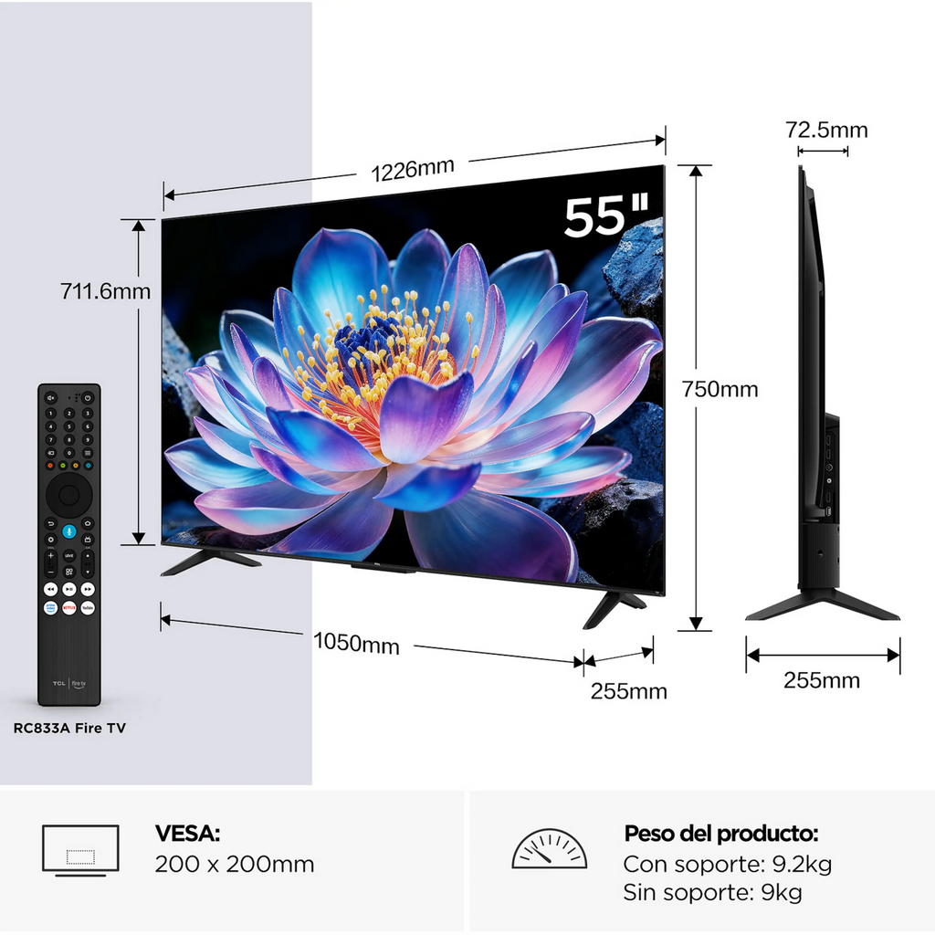 TV LED 55" - TCL 55V6D, UHD 4K